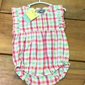 Lilly & Sid NWT Organic Cotton Check Bubble. Multi color.